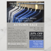 男性用スーツ、男性用衣料広告店 チラシ (正面)