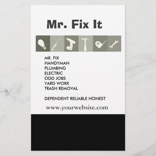 [男性用ツール]ハンマーレンチ修理ツール灰色 チラシ (正面)