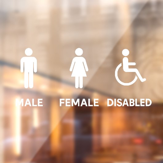 男性用トイレと女性用トイレのドアサイン ウィンドウサイン (シート2)