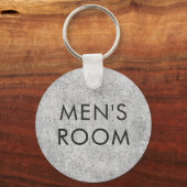 男性用トイレのキーチェーン – アーバンコンクリート キーホルダー (正面)