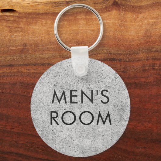 男性用トイレのキーチェーン – アーバンコンクリート キーホルダー (正面)