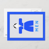 男性用トイレ日本の標識 ポストカード (正面/裏面)