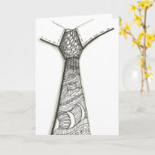 男性用ネクタイグリーティングカード カード (黄色い花)