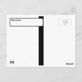 男性用ハムラジオオペレーター黒シルエットQSLカード ポストカード (裏面)