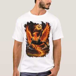 男性用ハーフスリーブTシャツ サッカーと男性のデザイン Tシャツ