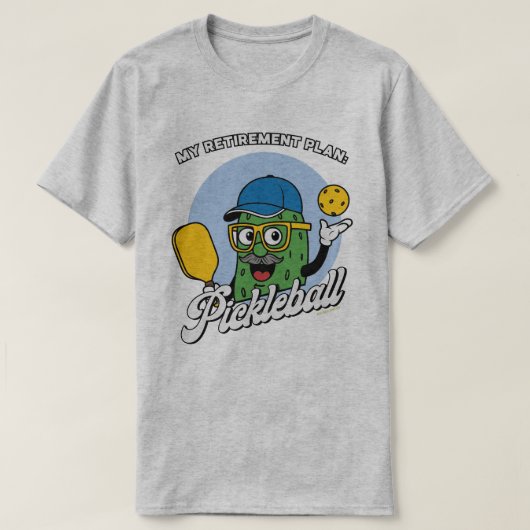男性用ピックルボールTシャツ 退職プラン Tシャツ (デザイン正面)