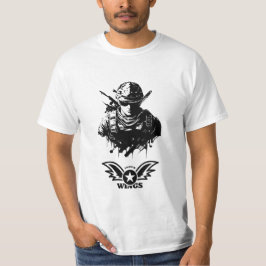男性用ファイターロゴTシャツ | ジム＆ストレングススタイル Tシャツ