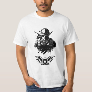男性用ファイターロゴTシャツ | ジム&ストレングススタイル Tシャツ
