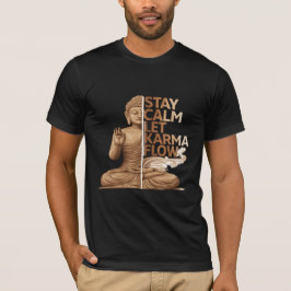 男性用ブッダ スピリチュアル グラフィックTシャツ Tシャツ