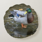 男性用マガモ丸い枕 ラウンドクッション (裏面)