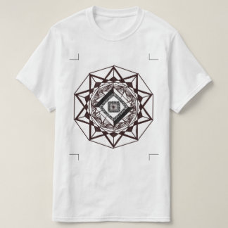 男性用マンダラアートTシャツ Tシャツ