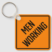 男性用メタルスクエアキーチェーン キーホルダー (正面)