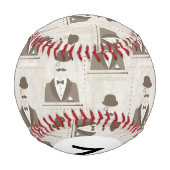 男性用レトロパターン 野球ボール (裏面)
