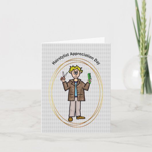 男性用美容師鑑賞デーカード カード (正面)