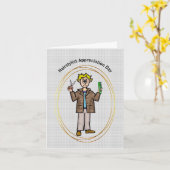 男性用美容師鑑賞デーカード カード (黄色い花)