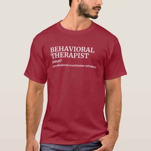 男性用行動療法士定義Tシャツ Tシャツ (正面)