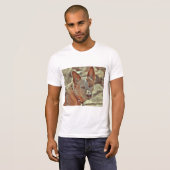 男性用超綿「ブーマー」レッドヒーラーTシャツ Tシャツ (正面フル)