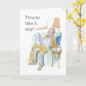 男性用退職証 カード (黄色い花)