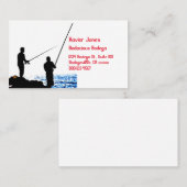 男性用魚釣り名刺2枚 名刺 (正面/裏面)