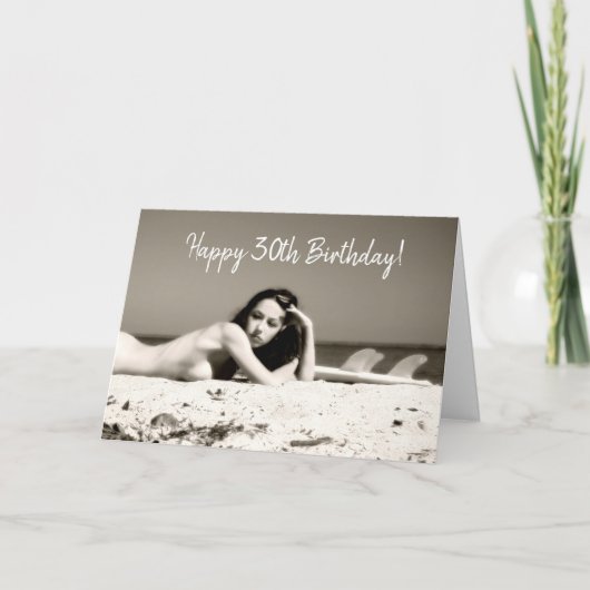 男性用30歳の誕生日カ独身のード カード (正面)