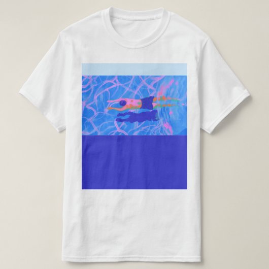 男性用 夏 水 プール Tシャツ (デザイン正面)