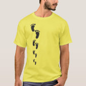 男性用Tシャツの足跡 Tシャツ (正面)