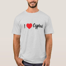 男性用Tシャツ (キプロスが大好き)