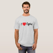 男性用Tシャツ (キプロスが大好き) Tシャツ (正面フル)