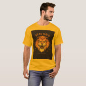 男性用Tシャツ ステイ ワイルド デザイン シャツ (正面フル)