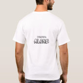 男性用Tシャツ。孤独は主張である Tシャツ (裏面)