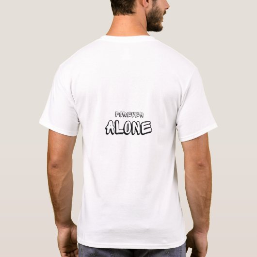 男性用Tシャツ。孤独は主張である Tシャツ (裏面)