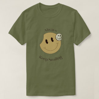 男性用Tシャツ 笑顔を絶やさない グラフィックTシャツ Tシャツ