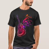 男性用Tシャツ 音楽 エレキギター 霊感 Tシャツ (正面)