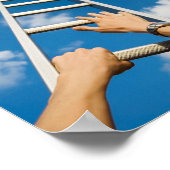 男性登山はしごポスター ポスター (角)