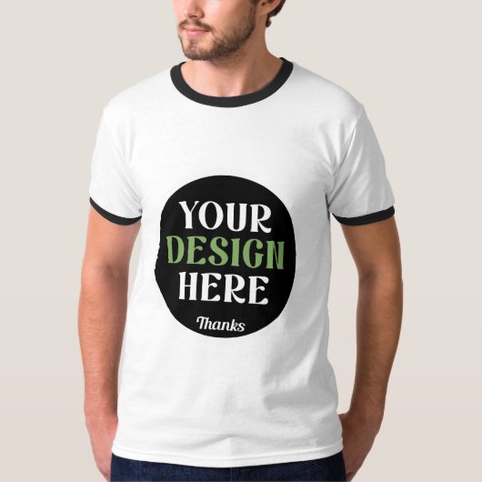 男性的で、清潔感があり、シャープで自信に満ちた Tシャツ (正面)