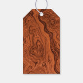 男性的なウォルナット風のデザイン ギフトタグ (正面)