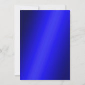 男性的なブルー & グリッター フレーム 50歳の誕生日 招待状 (裏面)