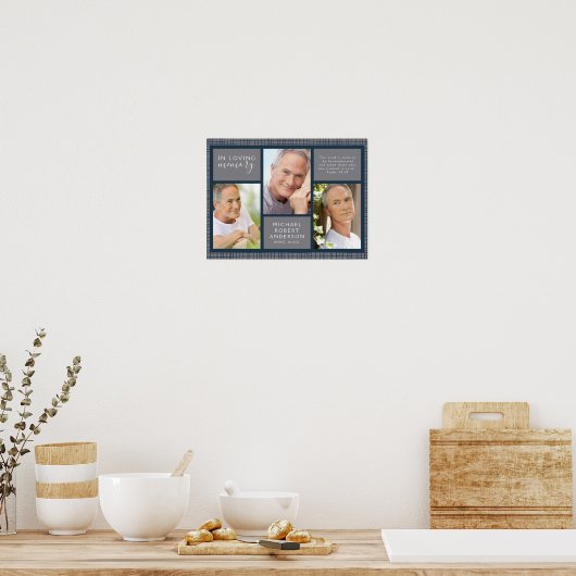 男性的葬儀用歓迎看板 愛する人の記憶に ポスター (キッチン)