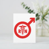 男性看護師シンボル ポストカード (スタンド正面)