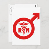 男性看護師シンボル ポストカード (正面/裏面)