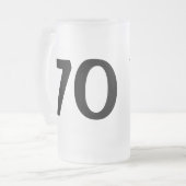 男性神話伝説のビールマグ70誕生日 フロストグラスビールジョッキ (正面左)