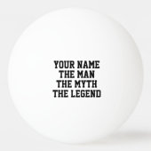 男性神話伝説の卓球おもしろいの贈り物 卓球ボール (正面)