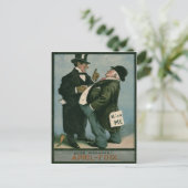 男性紳士いたずらジョークにんじん ポストカード (スタンド正面)