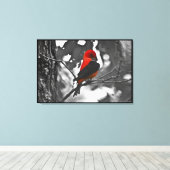 男性緋色タネガー キャンバスプリント (インサイチュ (ウッドフロア))