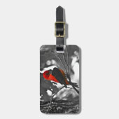 男性緋色タネガー ラゲッジタグ (正面縦)