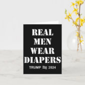 男性衣服おむつトランプ2024おもしろい男性衣服おむつ カード (黄色い花)