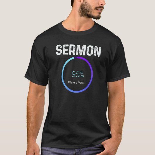 男性説教ロード牧師クリスチャン教区聖職者 Tシャツ (正面)