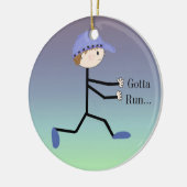 男性走の走姿 セラミックオーナメント (左)