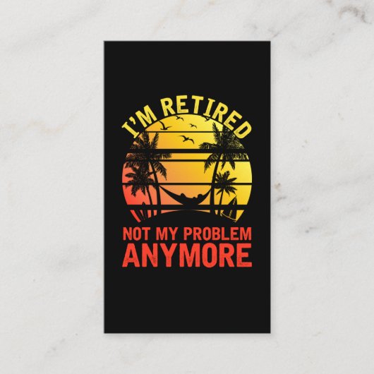 男性退職した女性皮肉語退職者 名刺 (正面)