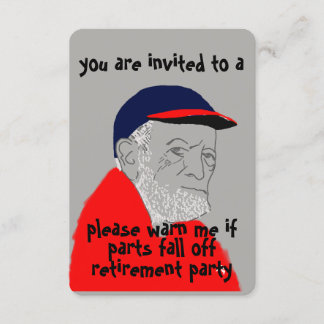 男性退職パーティの招待状 招待状